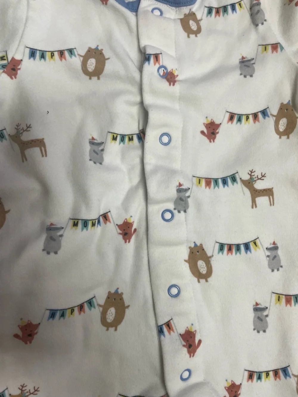 Navy, Light Blue & White Baby Footie Sleepers - 3 Pack